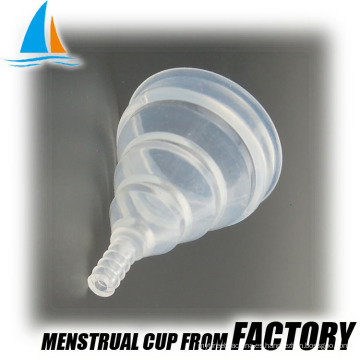 Copa menstrual plegable de silicona para mujer